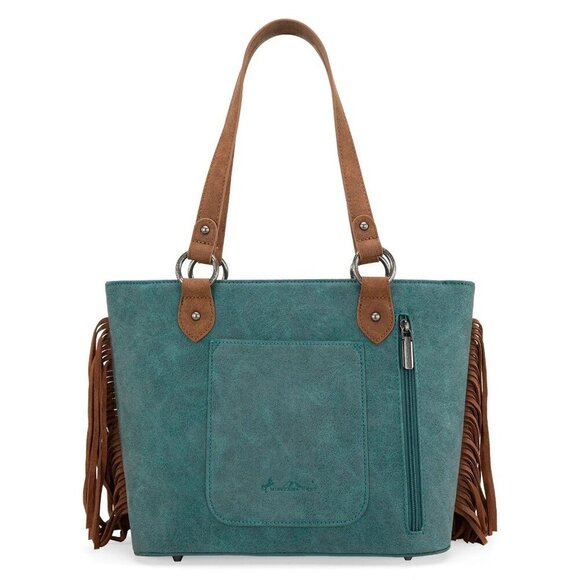 Montana West Embroidered Concealed Carry Tote with Wallet Set - Picture 7 of 13